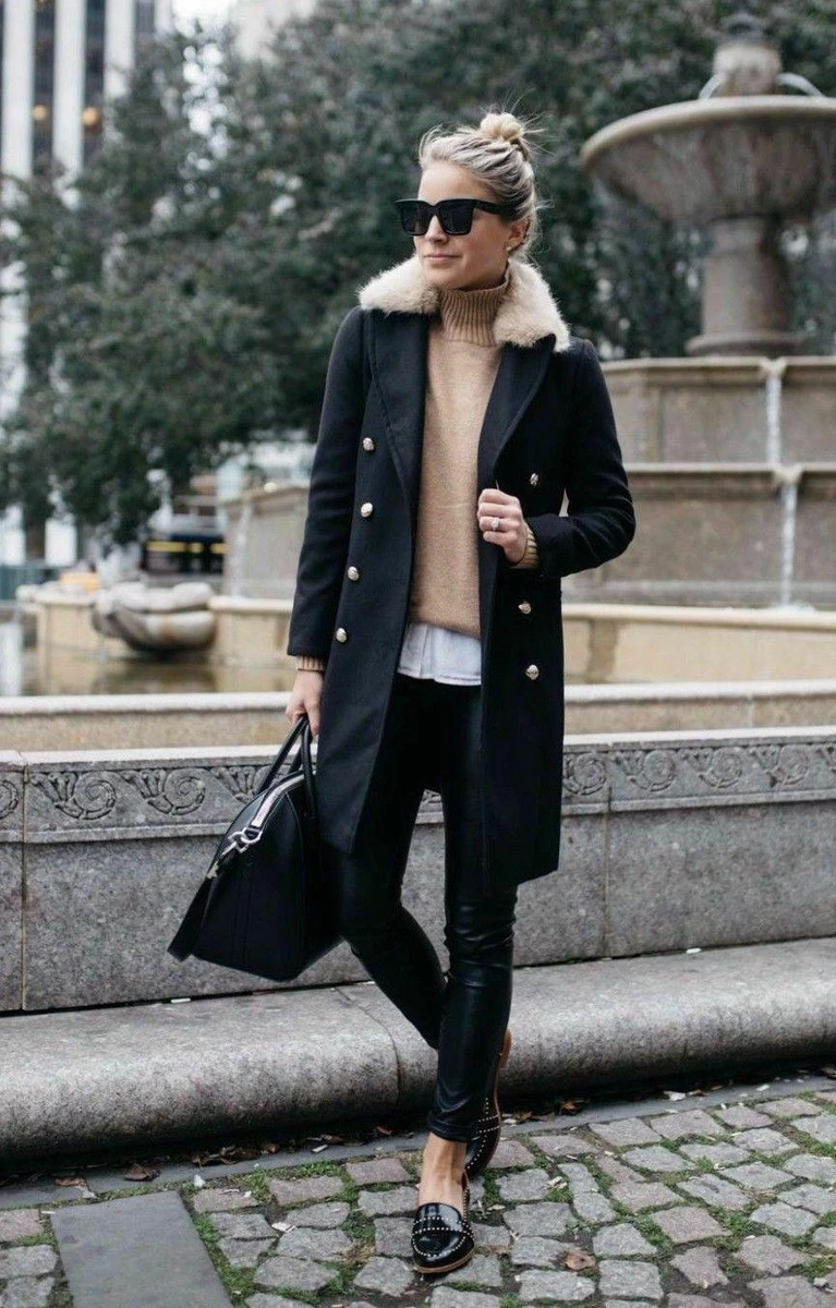 Topshop long clearance black coat