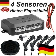 Einparkhilfe 4 Sensoren zum Nachrüsten hinten Parkhilfe Rückfahrwarner PDC Audio