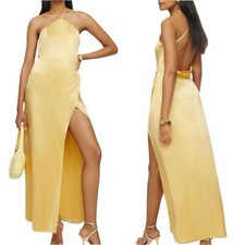 NWT REFORMATION Myla Silk Dress in Sunshine. Size 2