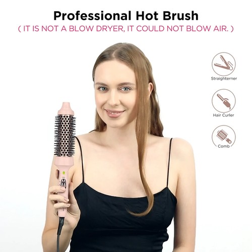 Aima Beauty Ionic Model HT018D Hot Brush Curling Iron Brush pink - Picture 4 of 8