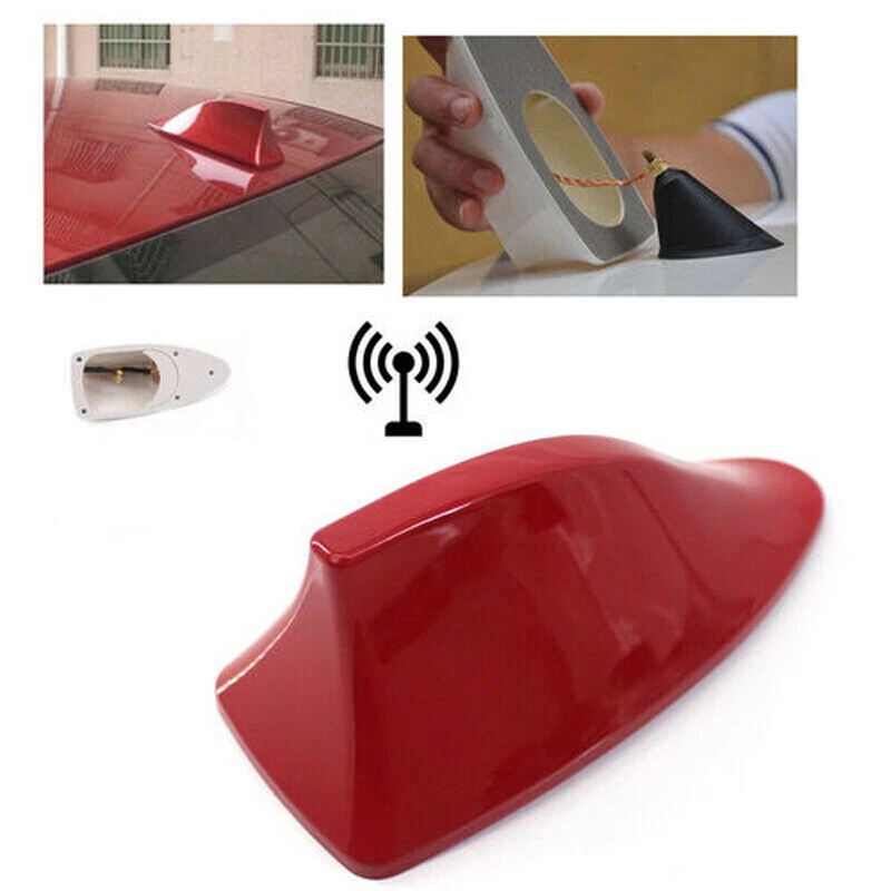 Antena de aleta de tiburón de techo de coche rojo señal aérea ajuste universal para Hyundai Kia Foto 2 de 4
