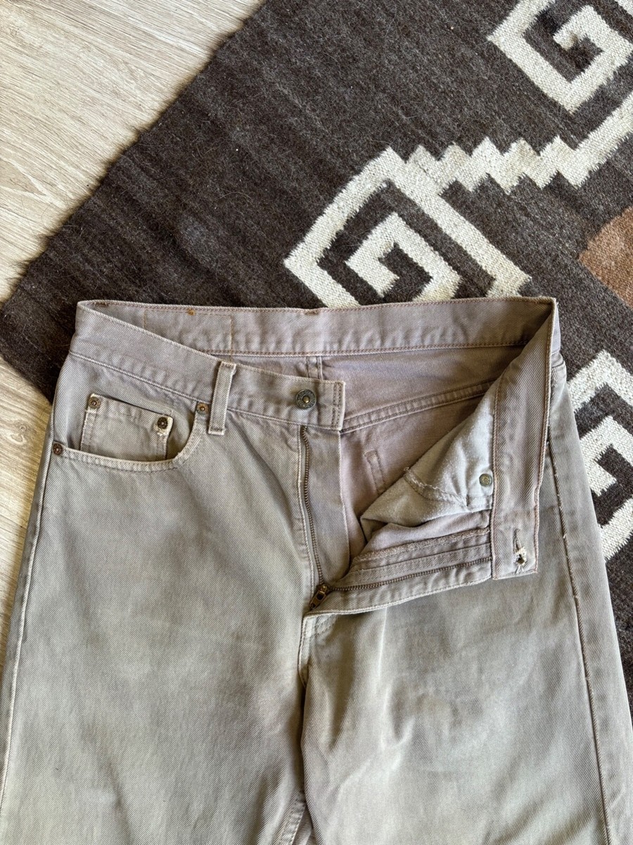 Levi's 615 Orange Tab Vintage 90s Men's Beige Faded Denim