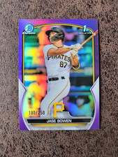 2023 Bowman Chrome Purple Electric ROOKIE Jase Bowen #BCP-146 /250 - Pittsburgh