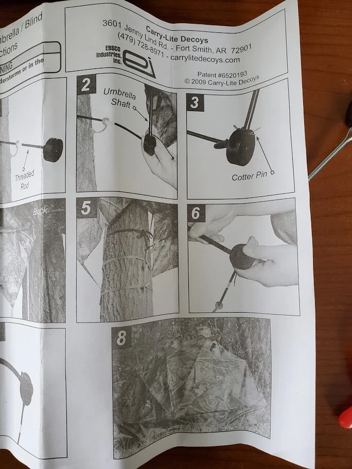 Large 67" UMBRELLA / BLIND Deer Hunting Carry Lite Mossy Oak Quick Easy Mount - Image 4 of 4