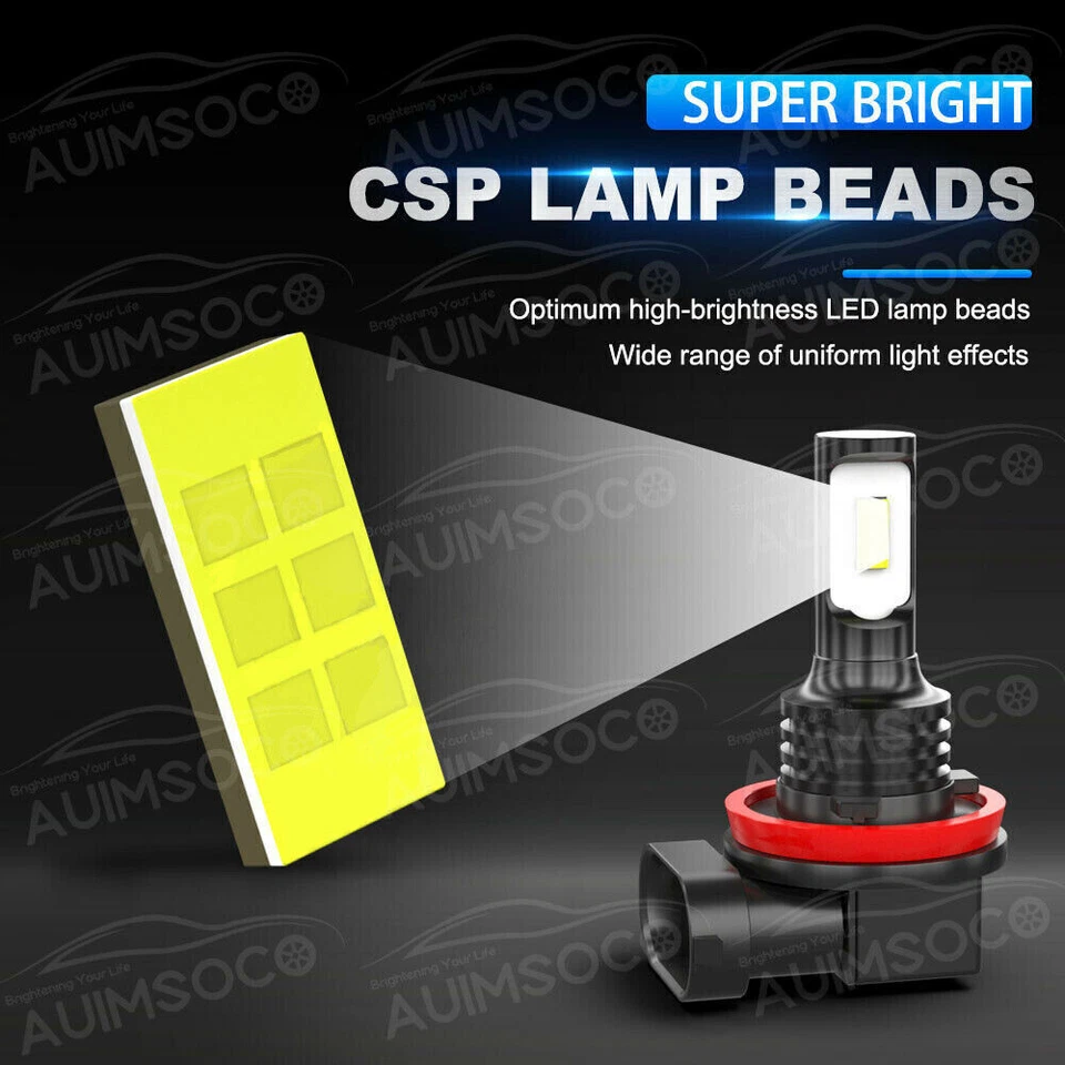 For Lexus ES350 2010 2011 2012 LED Headlight Hi/Low + Fog Light Bulbs Combo Kit - Image 4 of 4