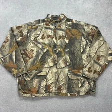 RealTree Jacket Adult Extra Large Brown Workwear Canvas Camo Hunting Lined Mens
