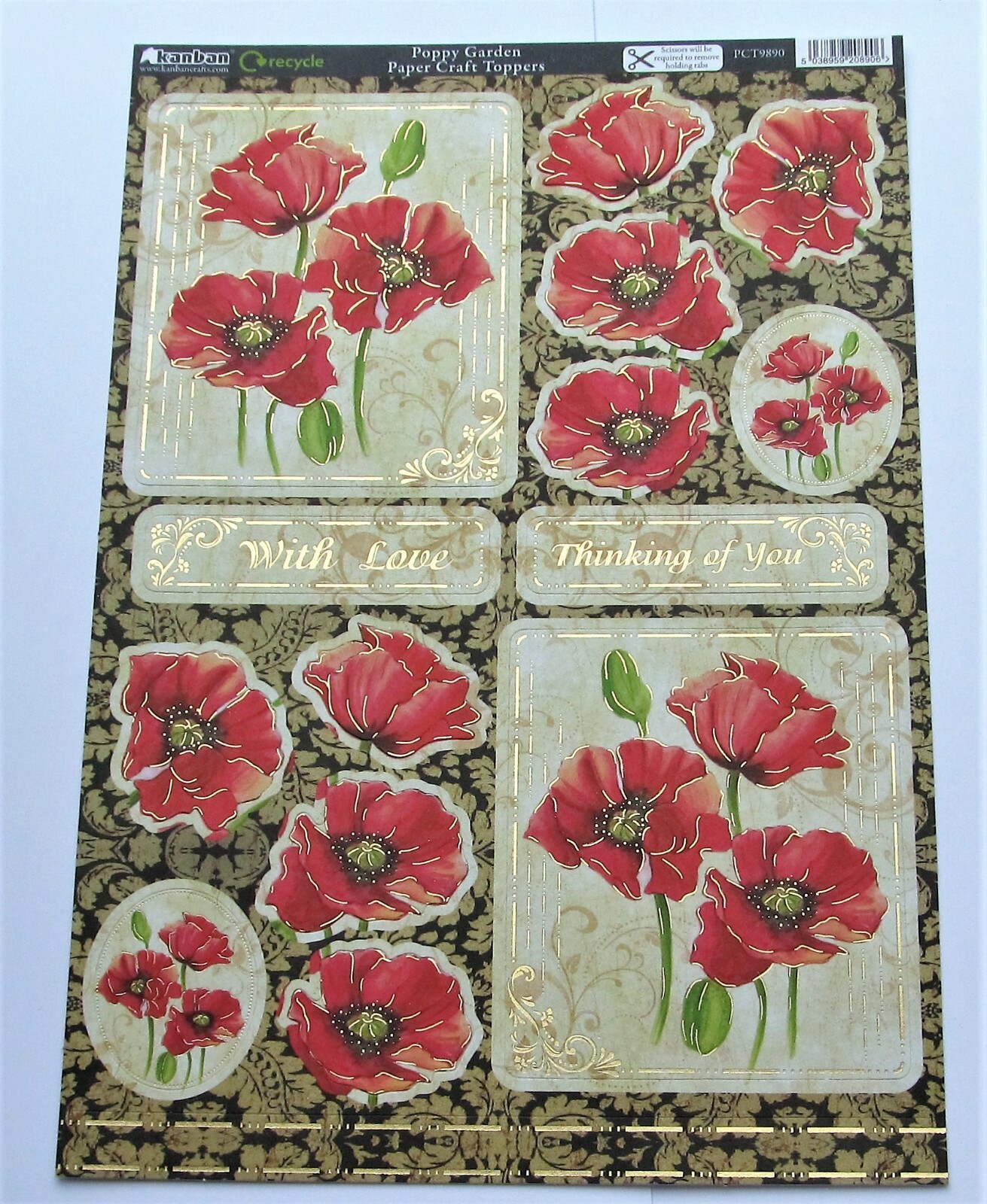 UPDATED Kanban Die Cut Foiled Card Toppers Part 2 99p Sale Postage