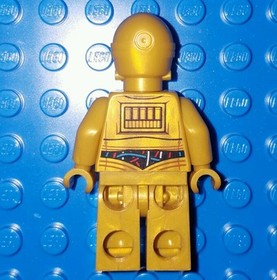 LEGO&reg; Star Wars C-3PO Minifigure Colorful Wires Pattern Dark Pearl Gold sw0365