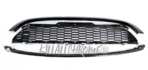 MINI Gloss Black 3 Piece Grill Kit R55 R56 R57 R58 R59 One Cooper 2010-2013 LCI