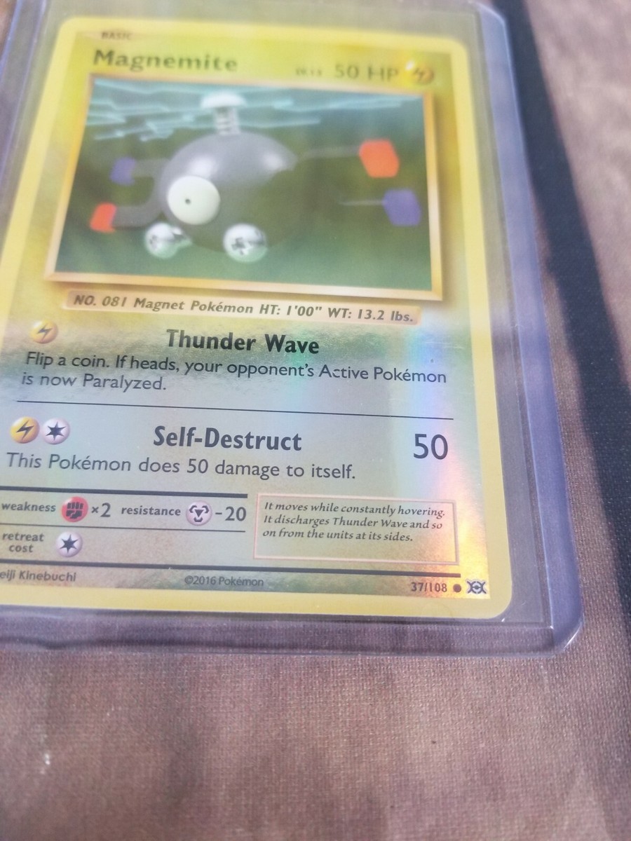 Magnemite Basic HP50 Lighting Holo #37/108 Pokemon 2016 Card | eBay