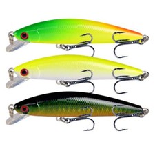 2PCS Fishing Lures Minnow Crankbaits Saltwater 7.5g 8.5cm Swimbaits Bass Hard
