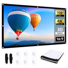 100‘’ Beamer Leinwandtuch Projektion 16:9 Kontrast Leinwand Stoff Projektor Tuch