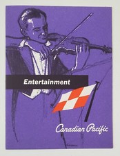 1964 Canadian Pacific Cruise Line SS Empress England 6/21 Vtg Entertainment Card