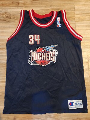 Vintage Champion Houston Rockets hakeem olajuwon #34 Jersey Youth XL ...