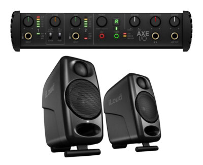 IK Multimedia AXE I/O & Amplitube 5 MAX Bundle + IK iLoud Micro Monitors