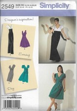 Plus Size Simplicity Pattern 2549-Misses Dress With Skirt Variations-Sz 14-22