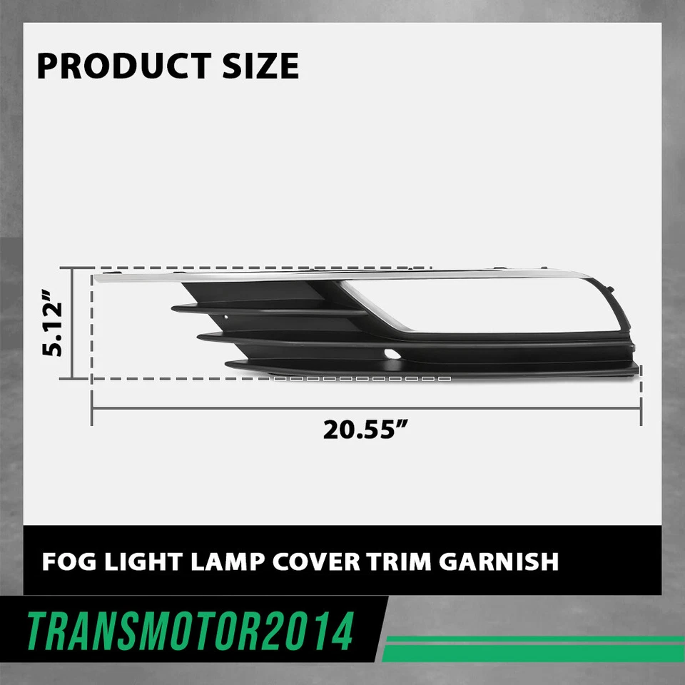 Pair Fog Light Lamp Cover Trim Garnish Fit For 2015-2016 Audi A3/A3 Quattro Foto 4 de 4