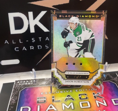 JASON ROBERTSON 2023-24 BLACK DIAMOND PURE BLACK GOLD 3 STONES - TRUE 1/1