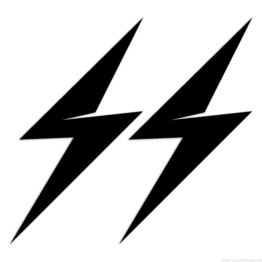 Lightning Bolts - Decal Sticker - Multiple Colors & Sizes