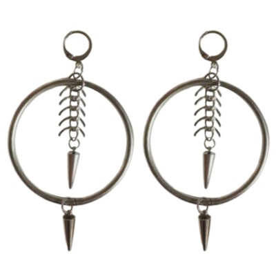 Trend Thorns Earring Geometric Circle Cone Rivet Earring Jewelry