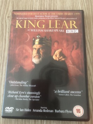 FILM KING LEAR BY WILLIAM SHAKESPEARE BBC SIR IAN HOLM REDMAN DVD ENGLISCH SELTEN