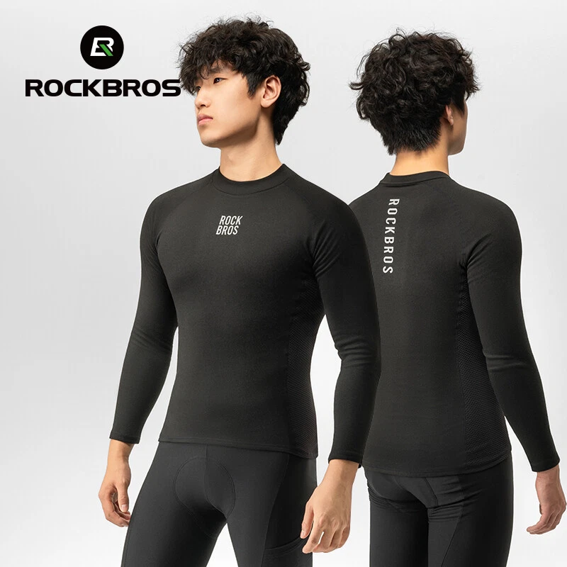 ROCKBROS Men's Thermal Long Sleeve Compression Shirts, Athletic Base Layer Top