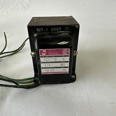 Hammond 165P18 Type X Transformer 90VA 60Hz Pri. 115V Sec. 18VCT 