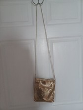 Vtg Whiting Davis Gold Mesh Evening Shoulder Handbag/Purse