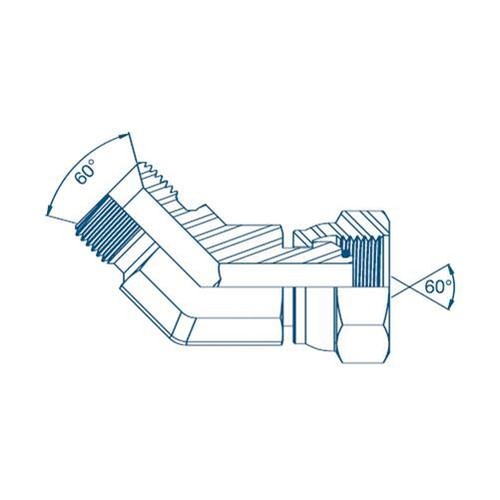 Anillo tórico BSP macho X BSP hembra codo forjado 45° asiento suave en hembra - 1/4 3/8 1/2 1 - Imagen 2 de 2