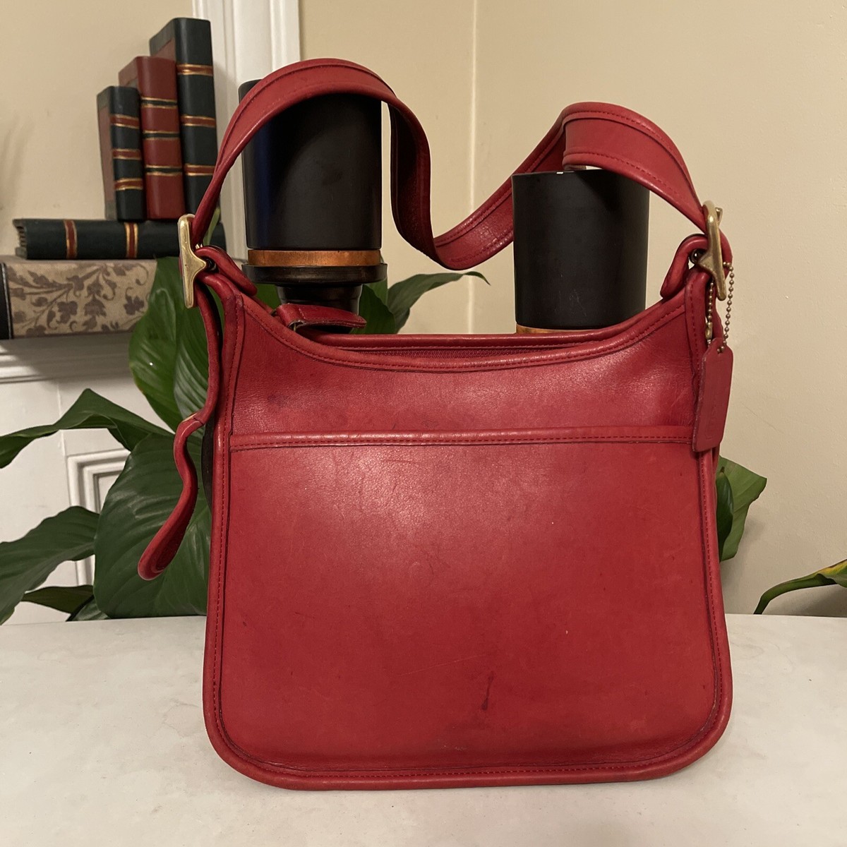 COACH Vintage 9966 LEGACY ZIP Red Leather Rare Purse Bag COACH Vintage 9966 LEGACY ZIP Red Leather Rare Purse Bag