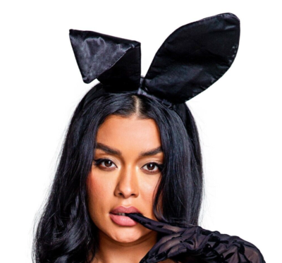 NEW sexy ROMA satin SHINY wet LOOK playboy BUNNY rabbit EARS  display picture 3
