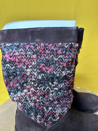 Toms Boots Womens 8.5 Serra Slouch Winter Tall Pull On Dark Brown Leather - Picture 3 of 6