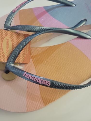 Chanclas HAVAIANAS SLIM PALETTE BRILLO PEONÍA ROSA MUJER TALLA 11- NUEVAS - Imagen 3 de 9