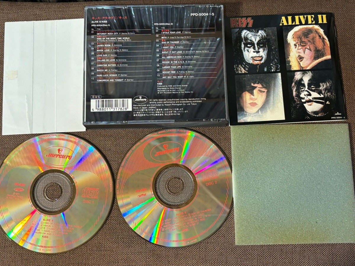 KISS Alive! II JAPAN 2CD PPD-5004~5 OBI +BOOKLET 1989