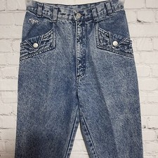 Vintage Ladies Roper Denim Jeans Stonewashed Size 9/10 36” LONG MADE IN USA