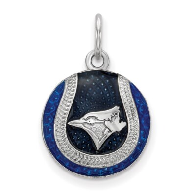 Sterling Silber MLB Toronto Blue Jays emailliert Baseball Charm Anhänger