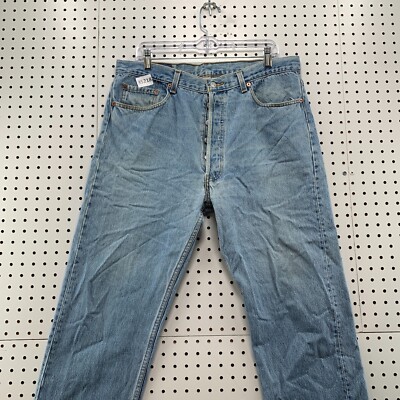 Vintage 90s Levis 501 Denim Jeans Mens 38x30 Fit 36x26 Button Fly