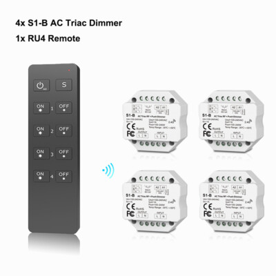 DIY 230V AC Triac LED Dimmer Controller Push Switch mit 2.4G RF Fernbedienung 