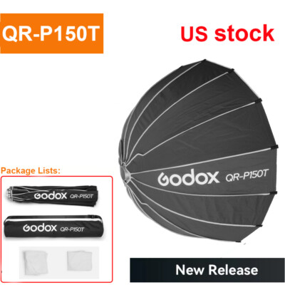 US Godox QR-P150T 59 Quick Release Small-Space Parabolic Softbox for LED Studio 