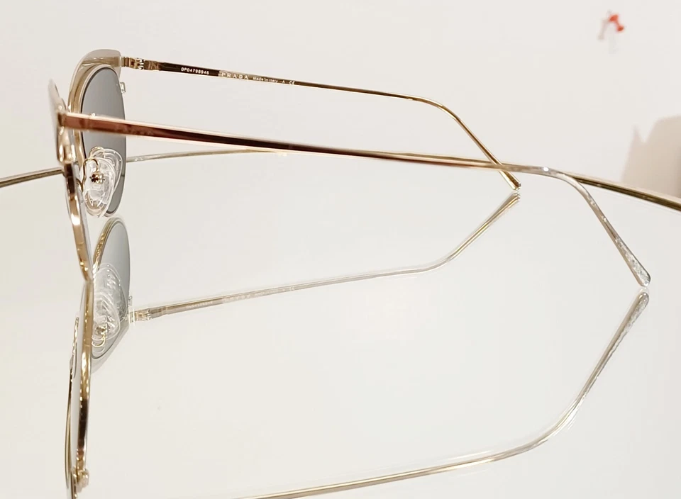 Gafas de sol originales PRADA SPR 60V AAV-5SO metal DORADO NUEVAS 54-18-145 NUEVAS Foto 3 de 4