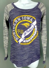 Northern Iowa Panthers Sweatshirt Women's Small 4-6 Rivalry Threads Purple NEW