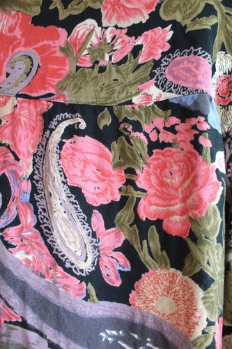 Punch App Womens S Shirt Floral Paisley Rayon Button Up Long Sleeve Vintage 80s - Picture 7 of 8