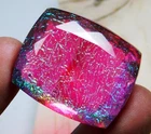 Certified 100.70Ct Natural Australian Monarch Doublet Fire Opal Cushion Gemstone
