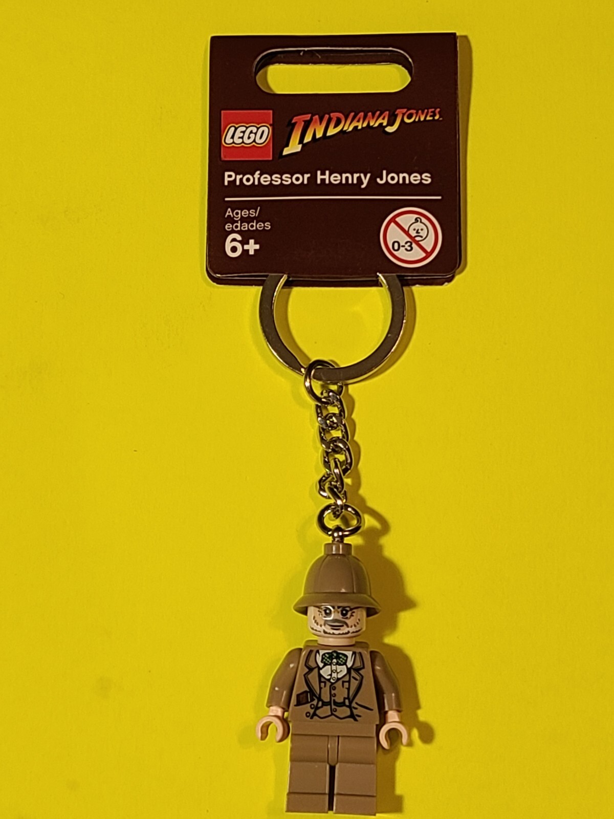 RARE Set of 2 LEGO Indiana Jones Minifig Keychains Professor Henry