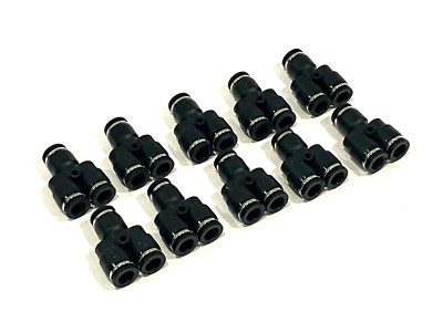 8mm Tube Nylon Push-to-Connect Union Y-Connector LOT OF 10