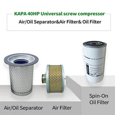 KAPA Screw Air Compressor Maintenance Kit 40HP Oil Separator Oil Air Filter
