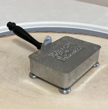 Elegant MCM Vintage Park Sherman Footed Silver Silent Butler Ash Tray Pre 1960