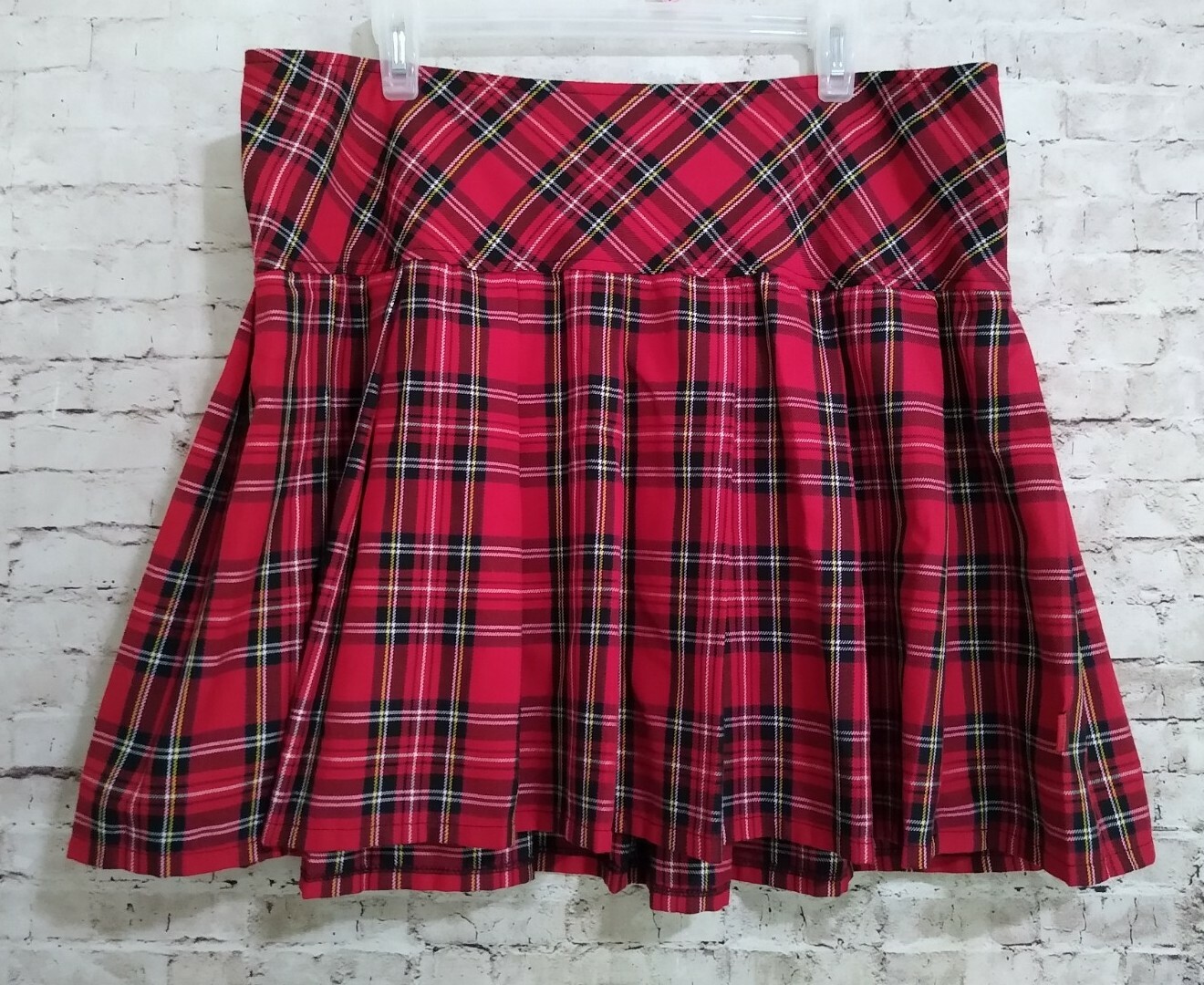 Tripp NYC Goth School Girl Skirt Red Plaid Size 12 Pu… Gem
