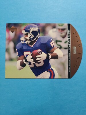 CHRIS CALLOWAY 1996 UPPER DECK TEAM TRIO FOOTBALL CARD # TT15 F0435