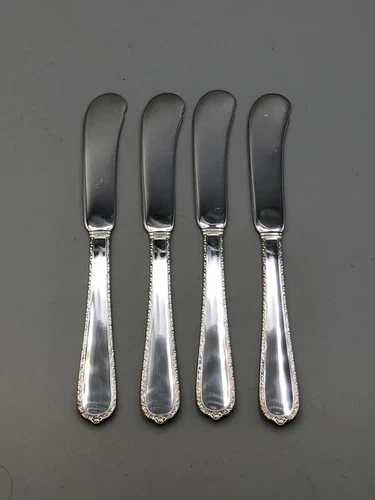 Pine Tree by Fine Arts/ International Sterling set of 4 Butter Spreaders 5 5/8"